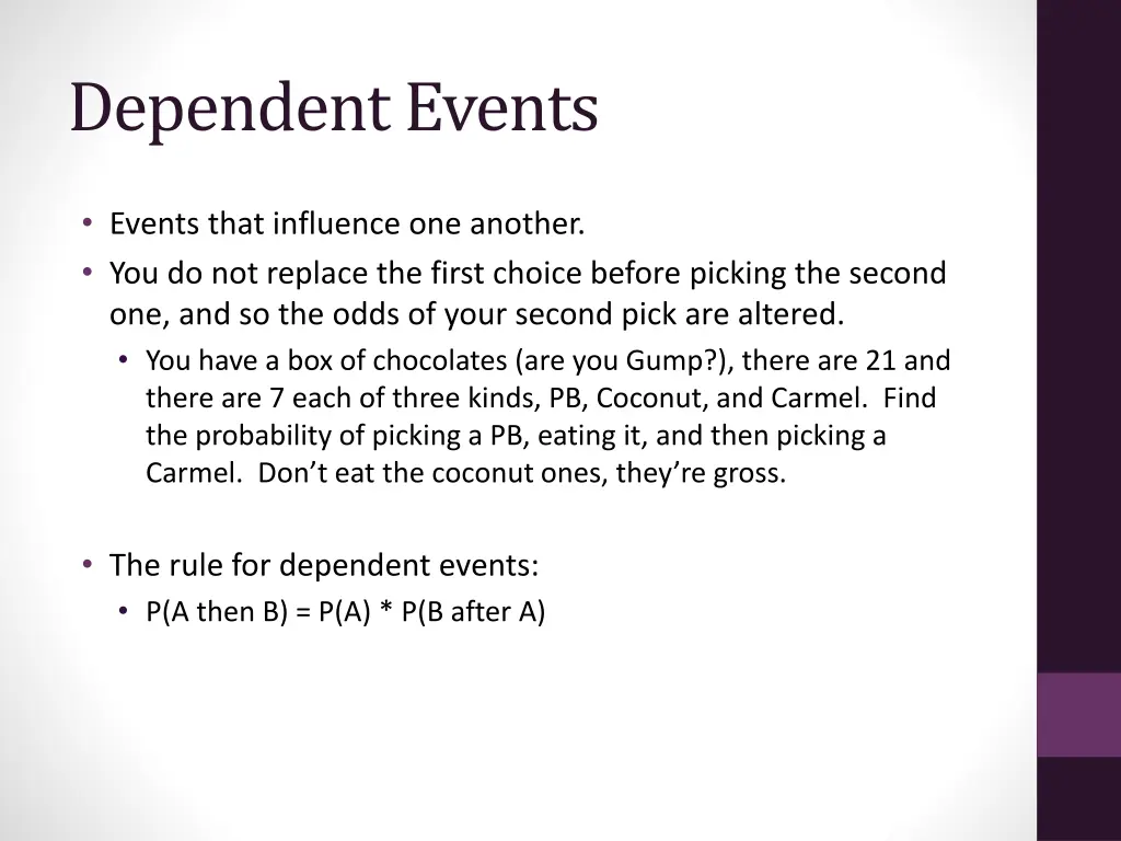 dependent events