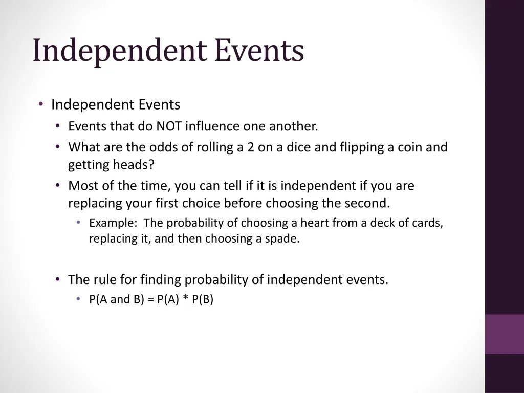 independent events