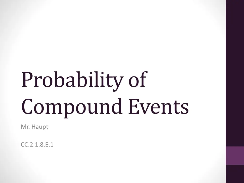 probability of compound events