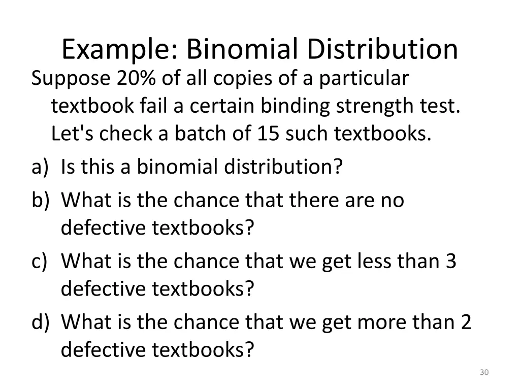 example binomial distribution suppose