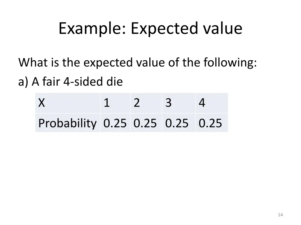 example expected value