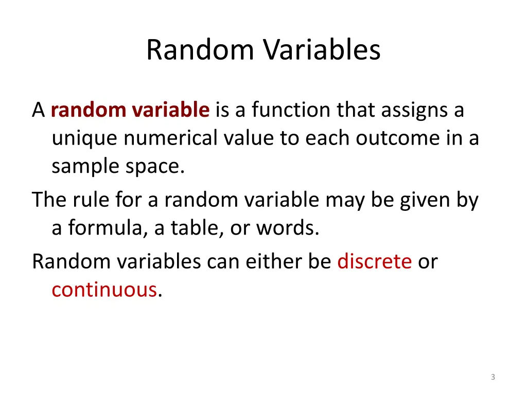 random variables