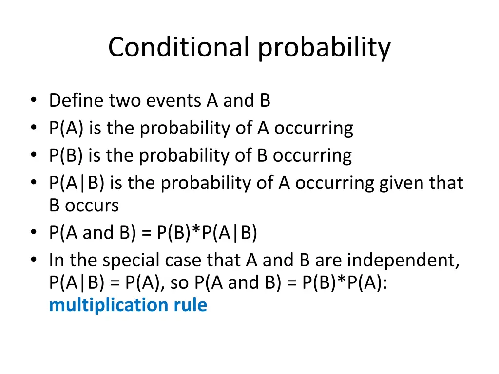 conditional probability