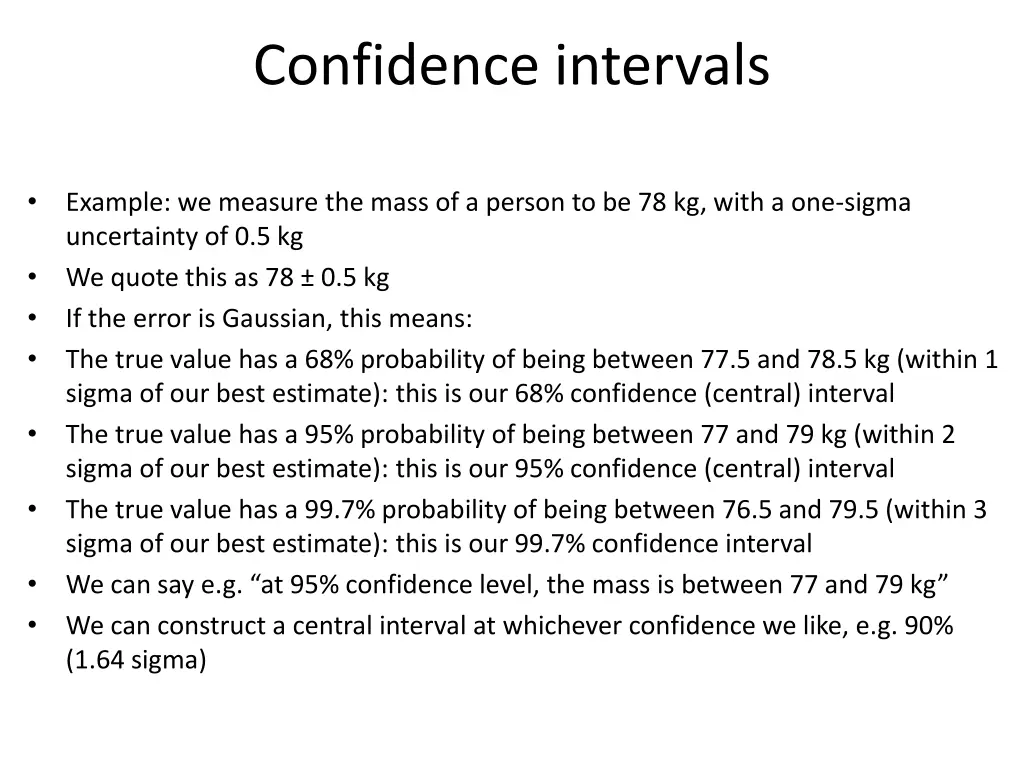 confidence intervals