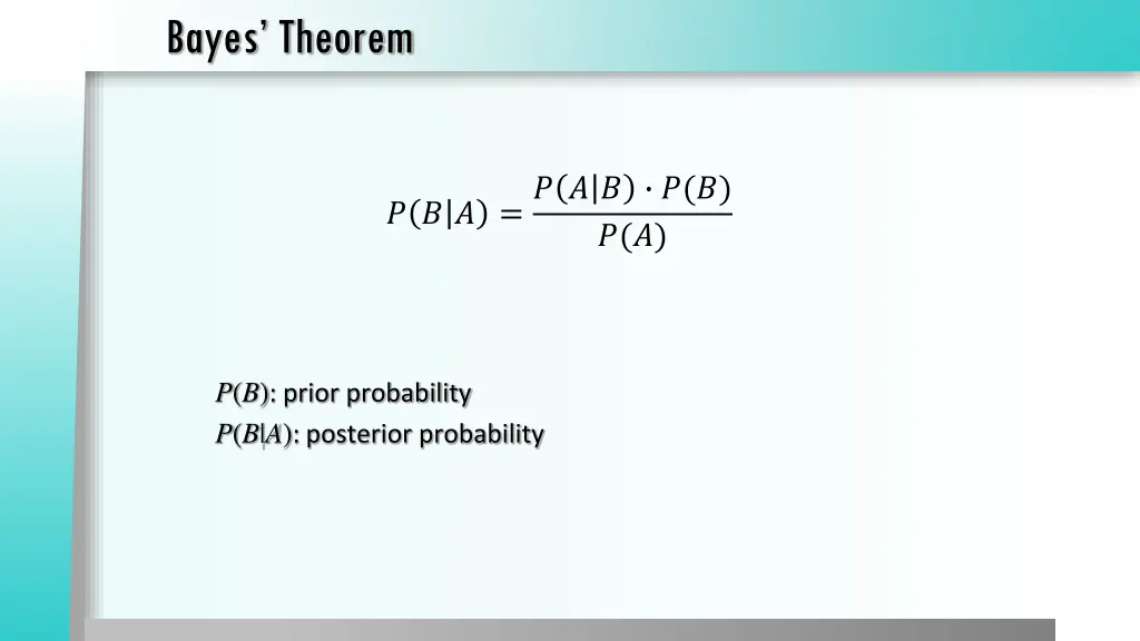 bayes theorem