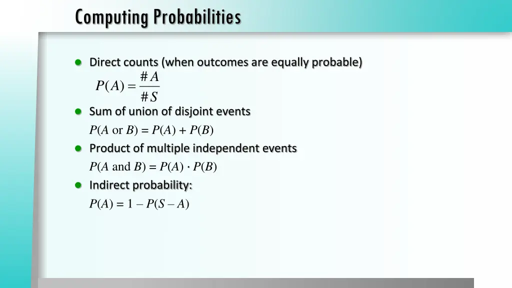 computing probabilities