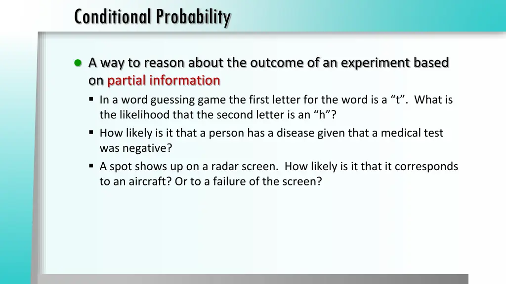 conditional probability