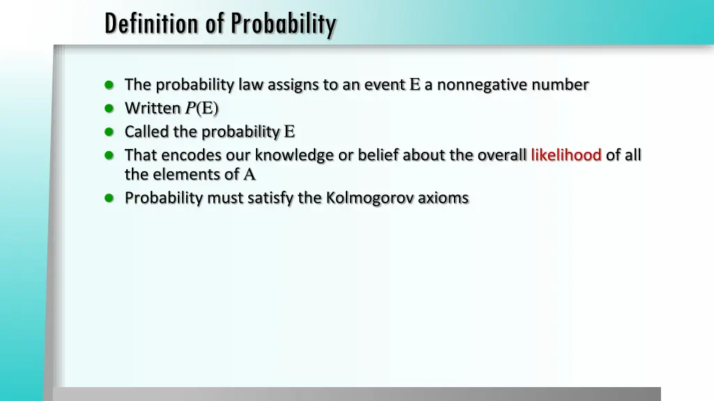 definition of probability