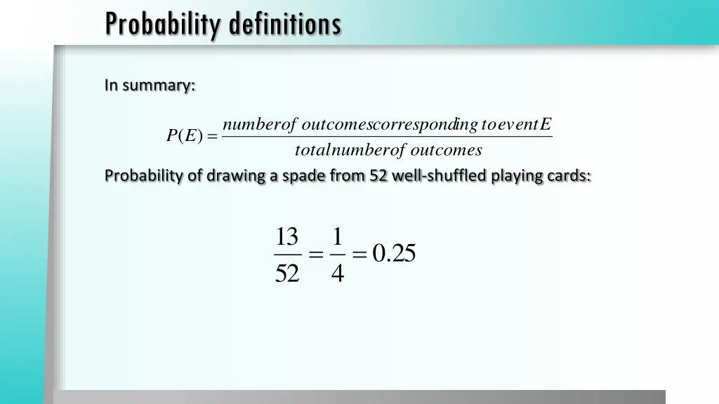 probability definitions