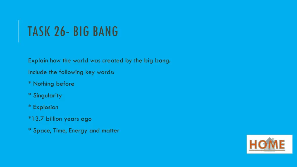 task 26 big bang