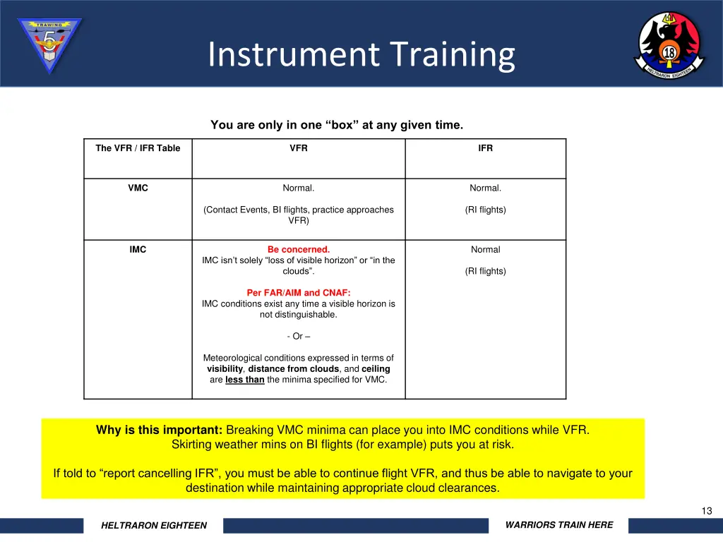 instrument training