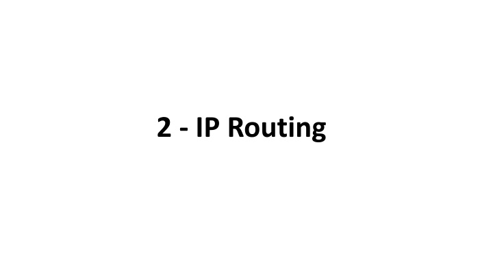 2 ip routing