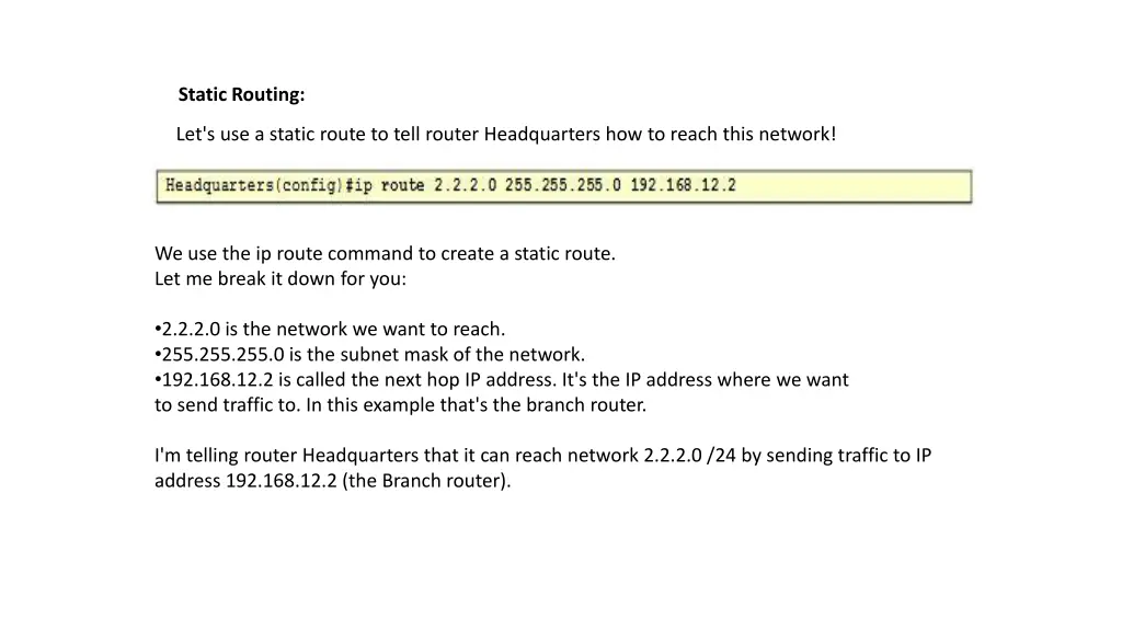 static routing 2