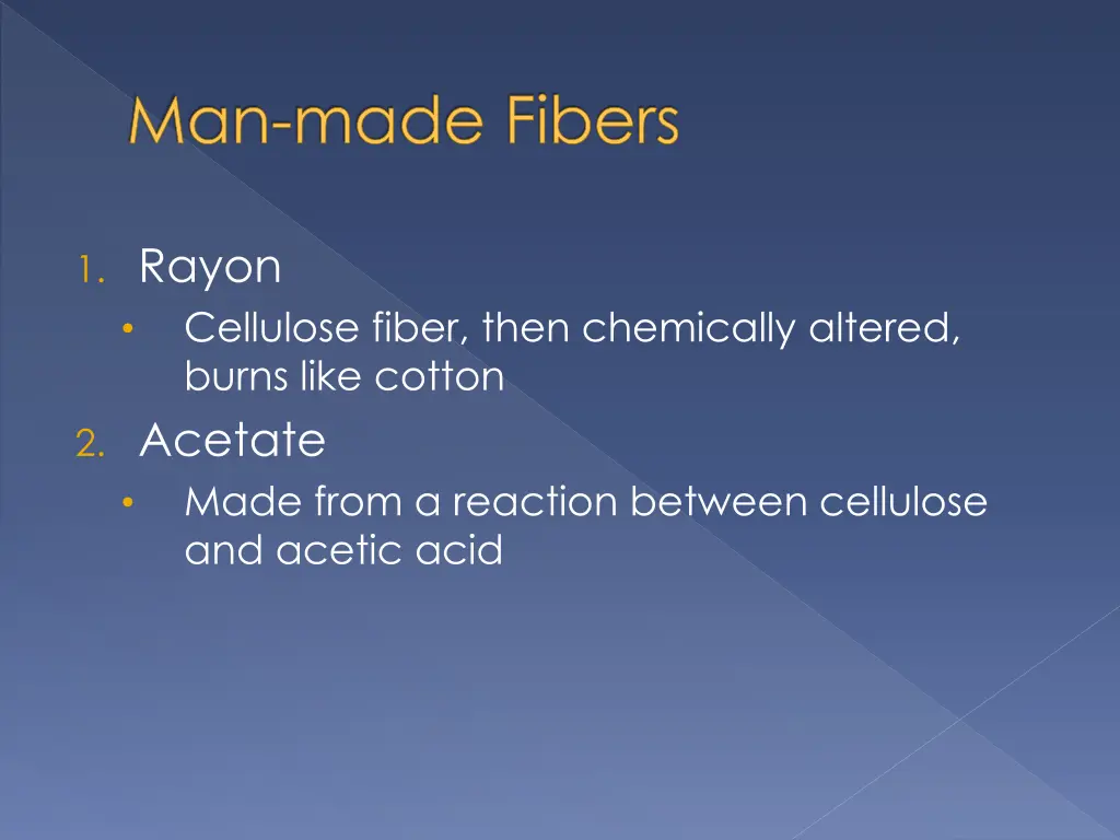 man made fibers