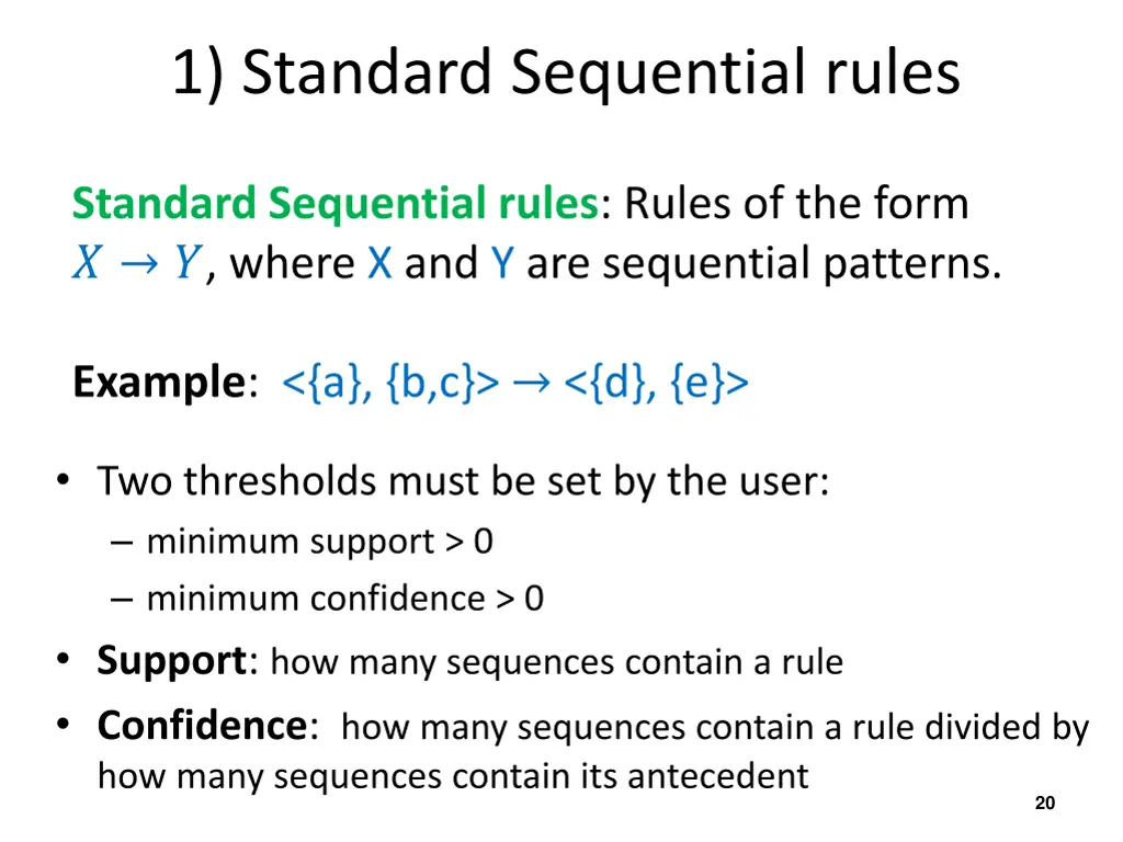 1 standard sequential rules 2