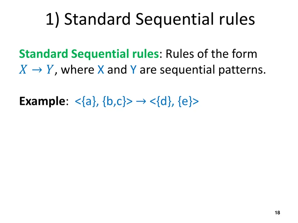 1 standard sequential rules