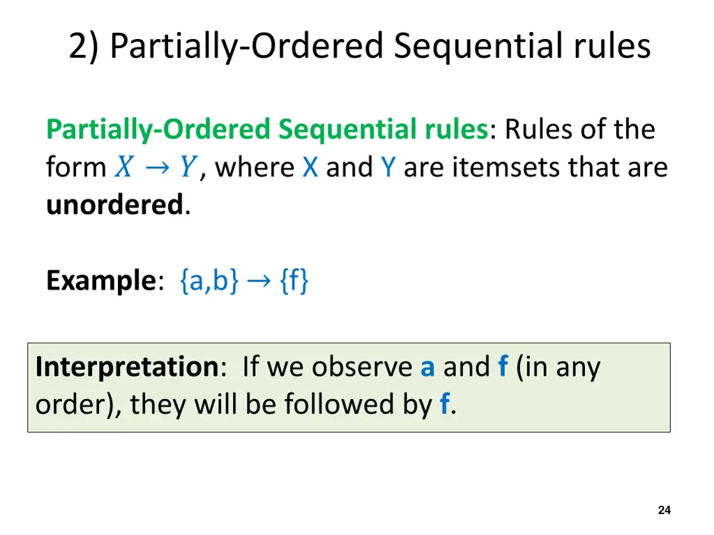 2 partially ordered sequential rules 1