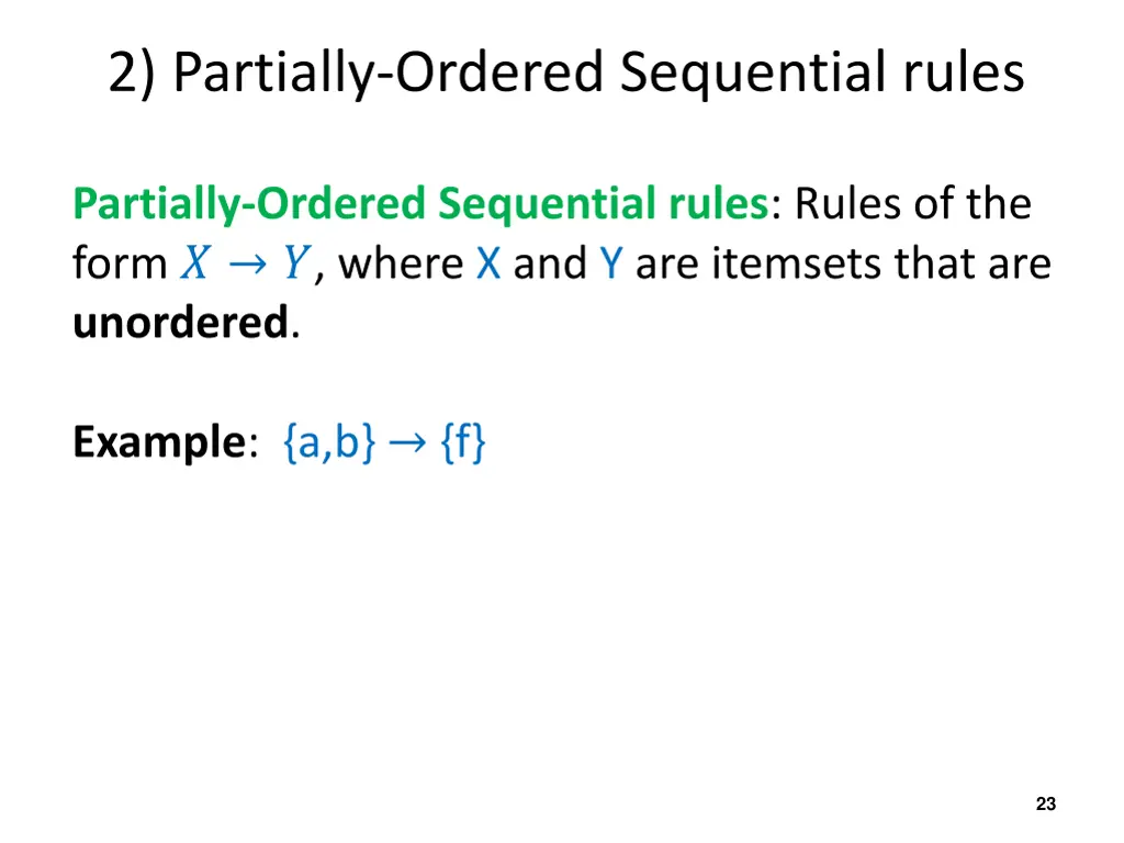 2 partially ordered sequential rules