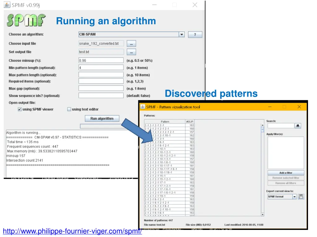 running an algorithm