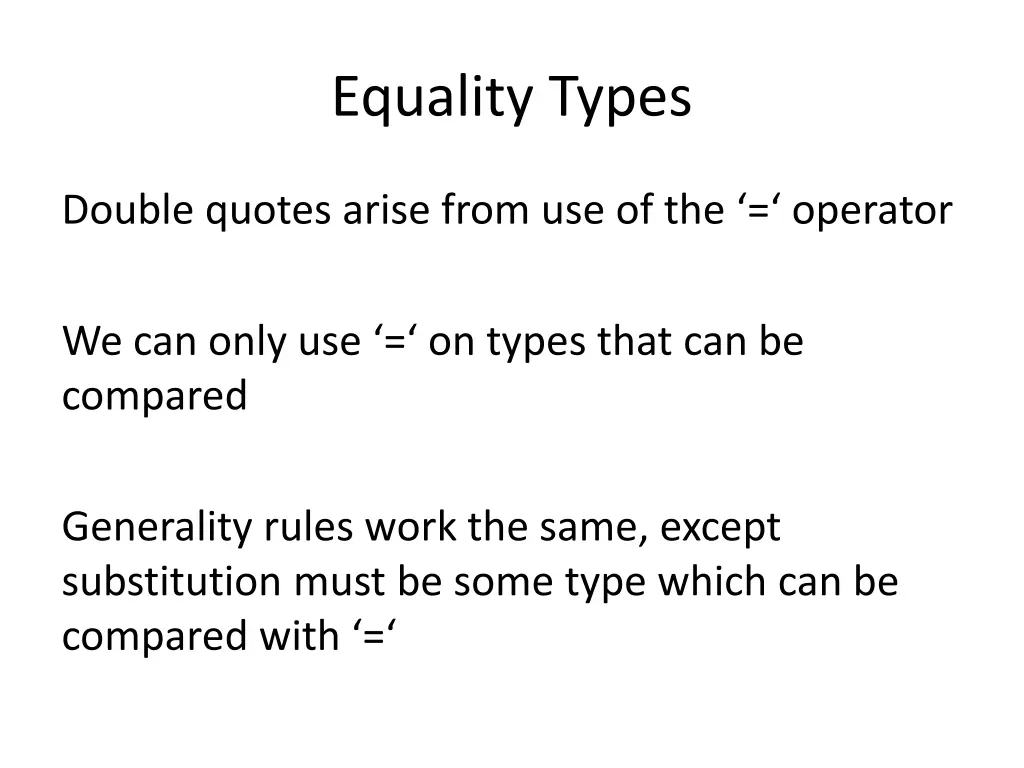 equality types 1