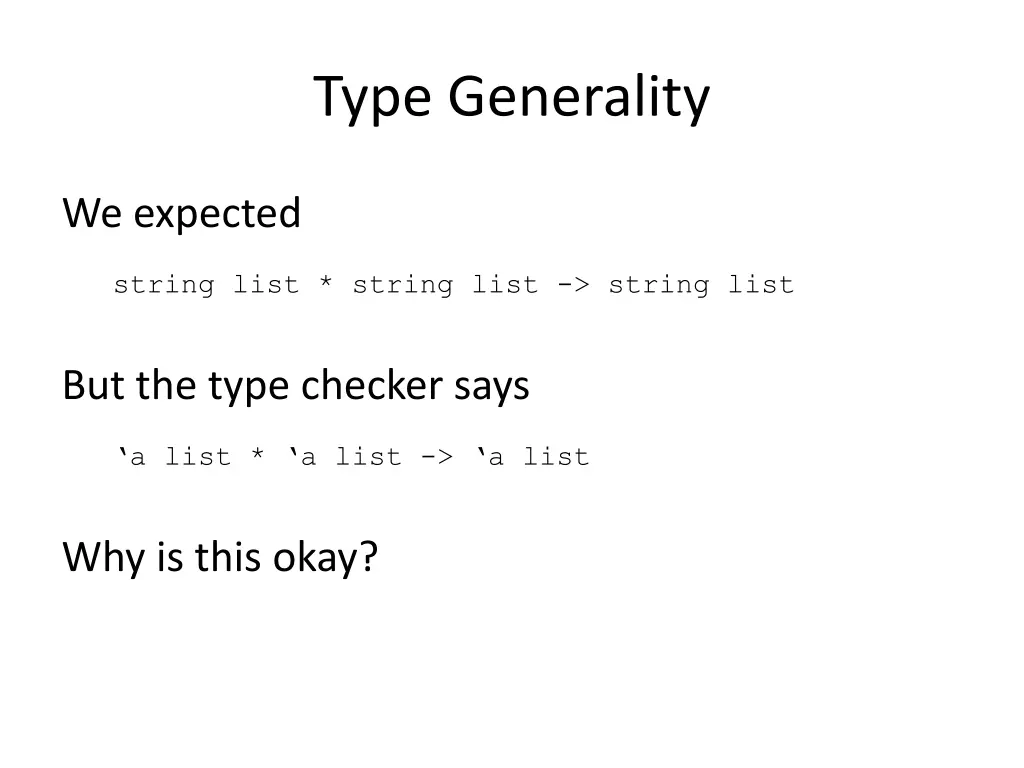 type generality 1