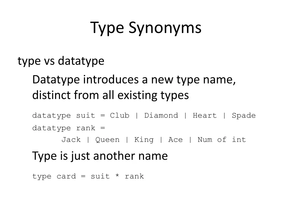 type synonyms 1