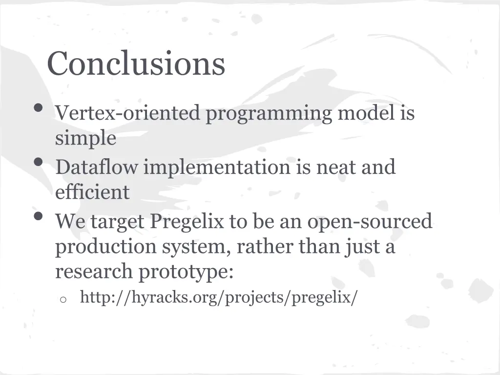 conclusions vertex oriented programming model