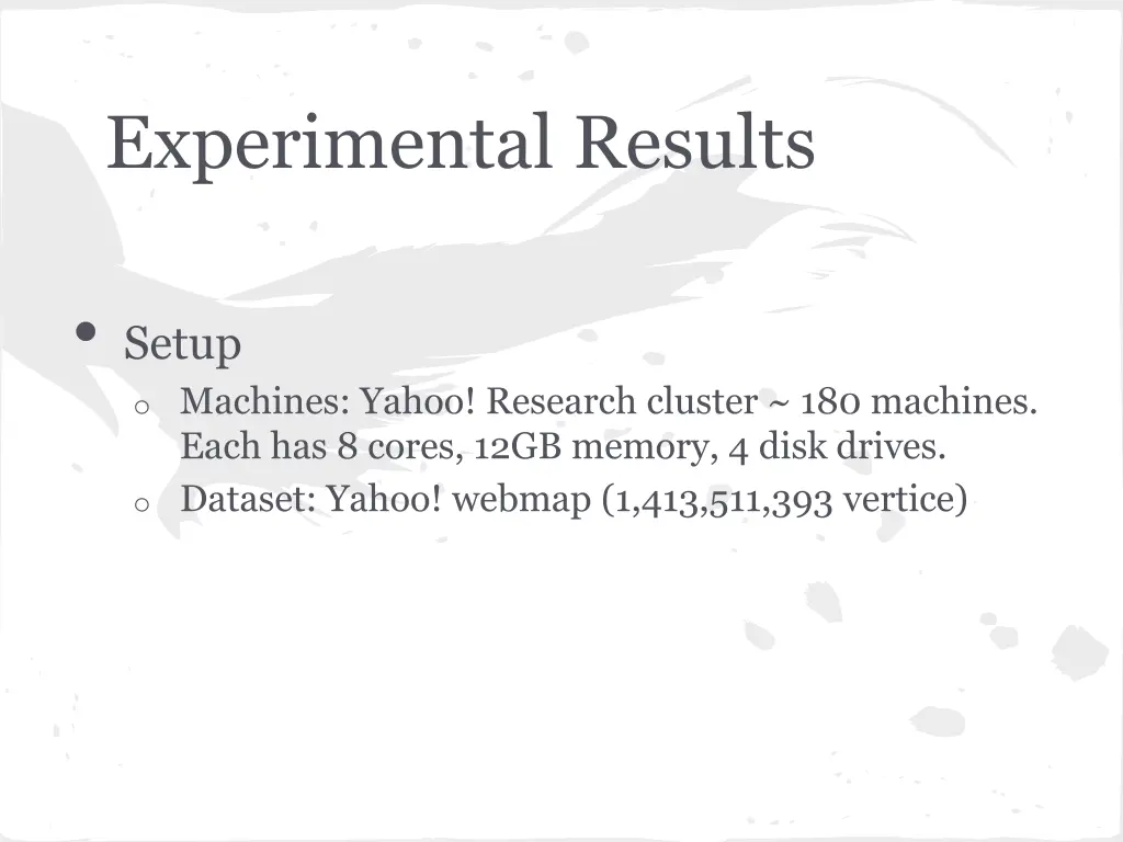 experimental results