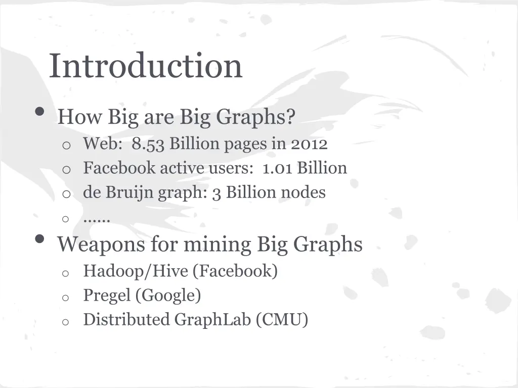 introduction how big are big graphs