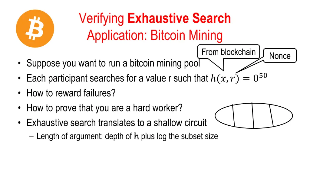 verifying exhaustive search application bitcoin