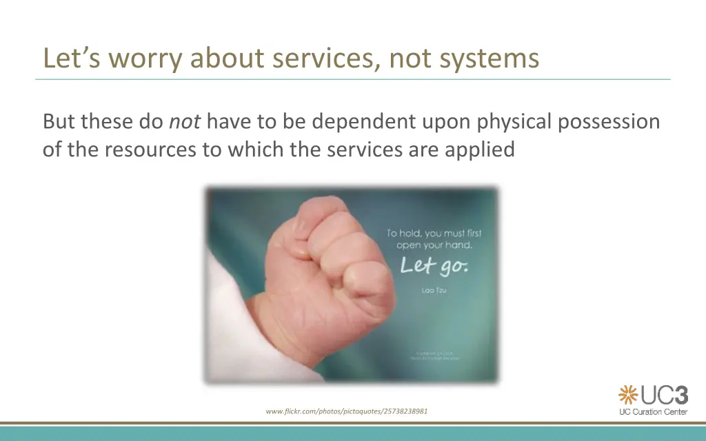 let s worry about services not systems