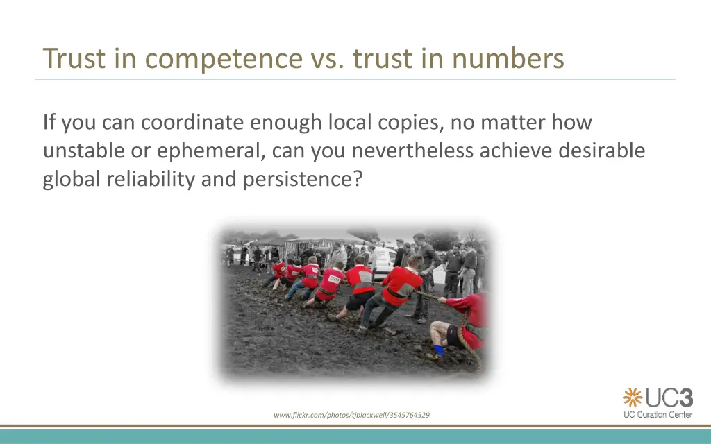 trust in competence vs trust in numbers