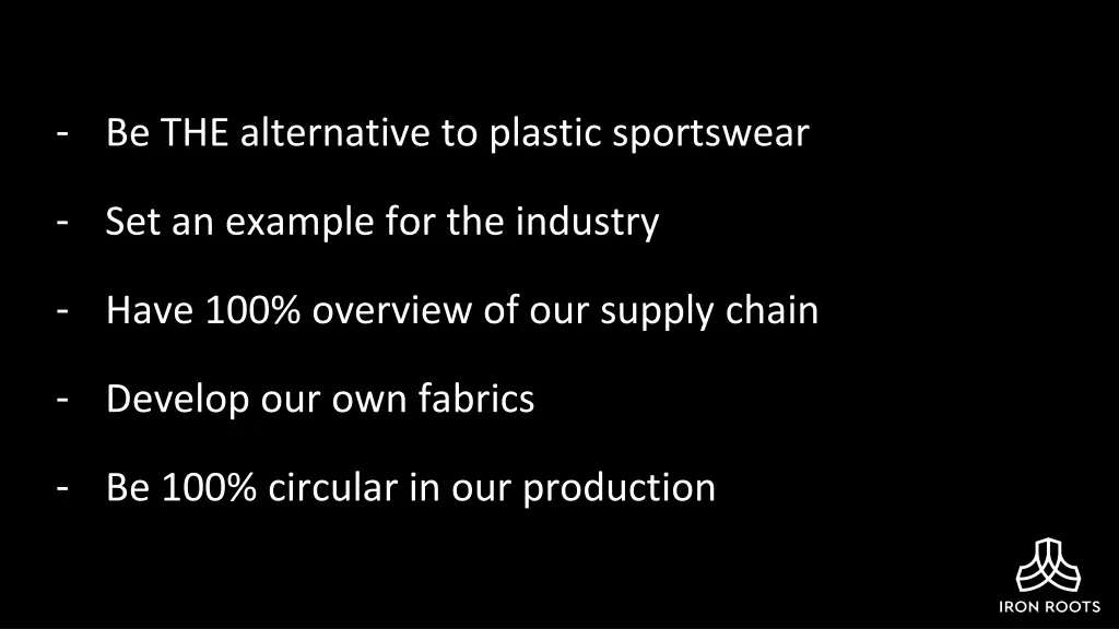 be the alternative to plastic sportswear