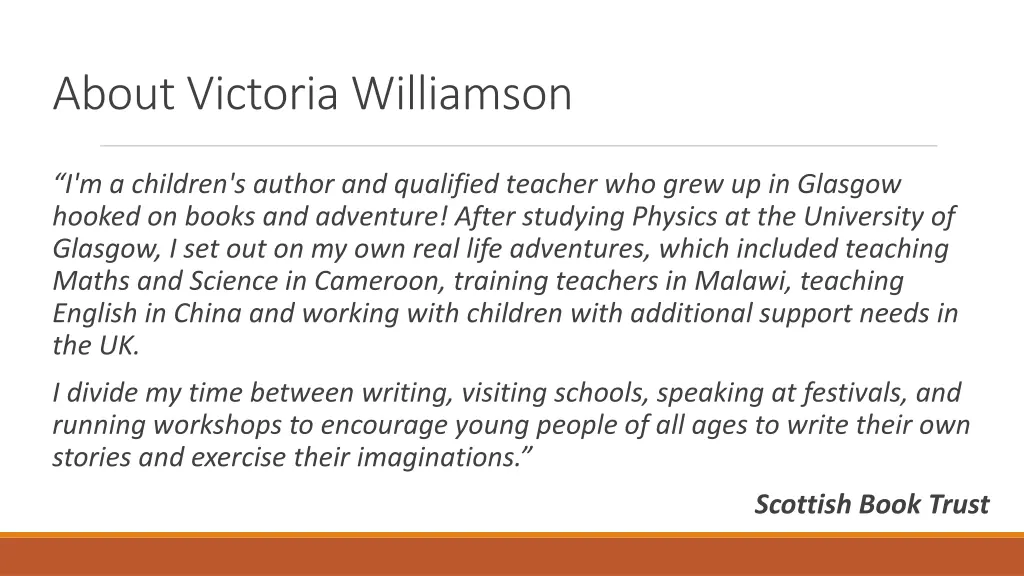 about victoria williamson