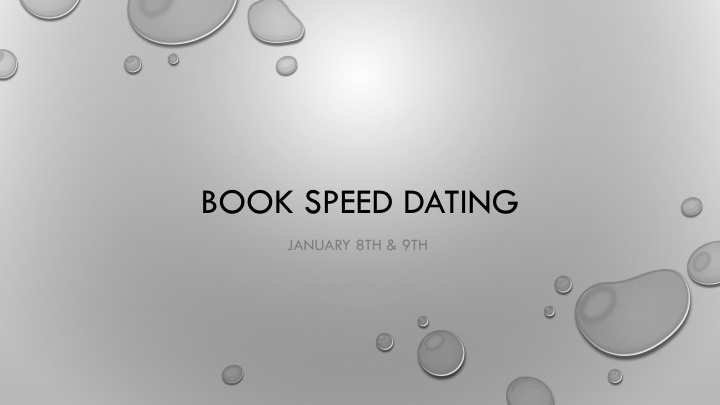 book speed dating