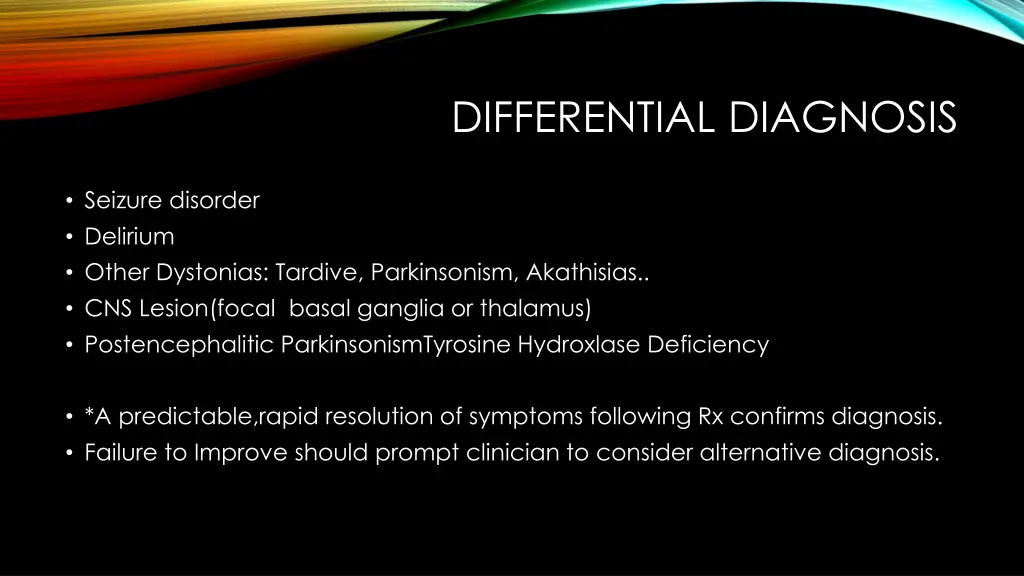 differential diagnosis