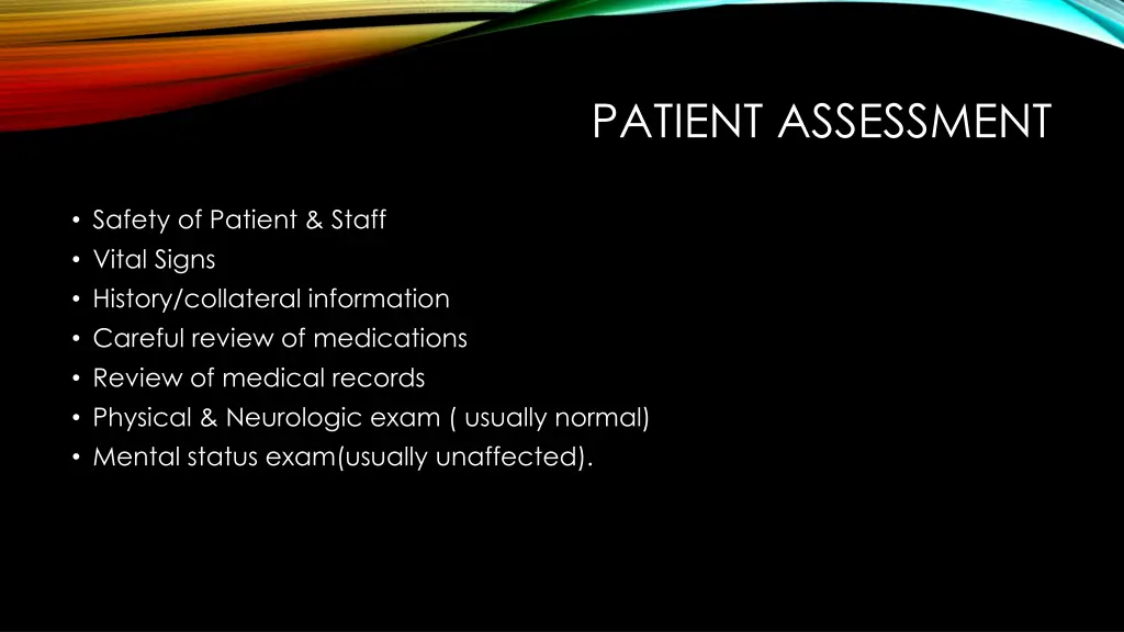 patient assessment