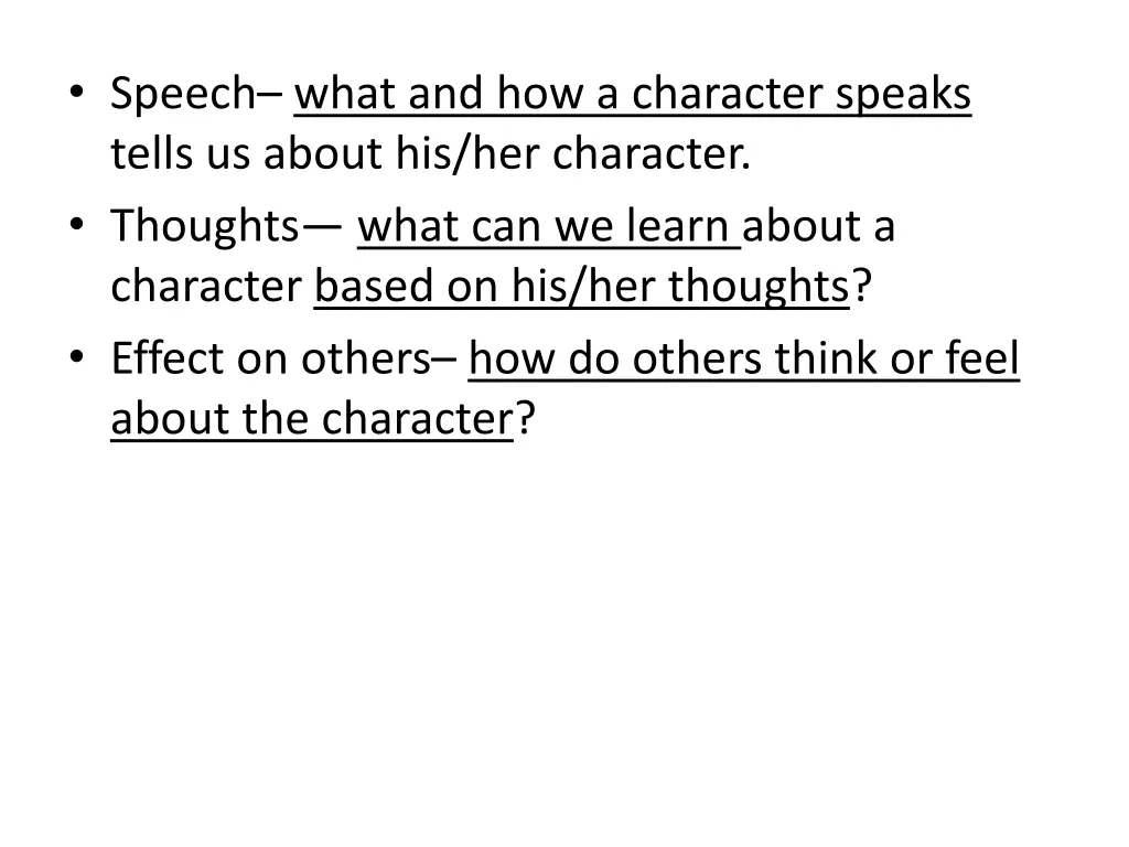 speech what and how a character speaks tells 2