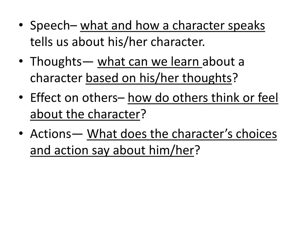 speech what and how a character speaks tells 3