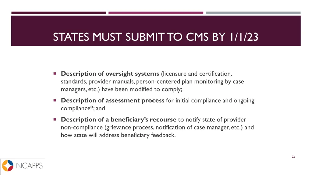 states must submit to cms by 1 1 23