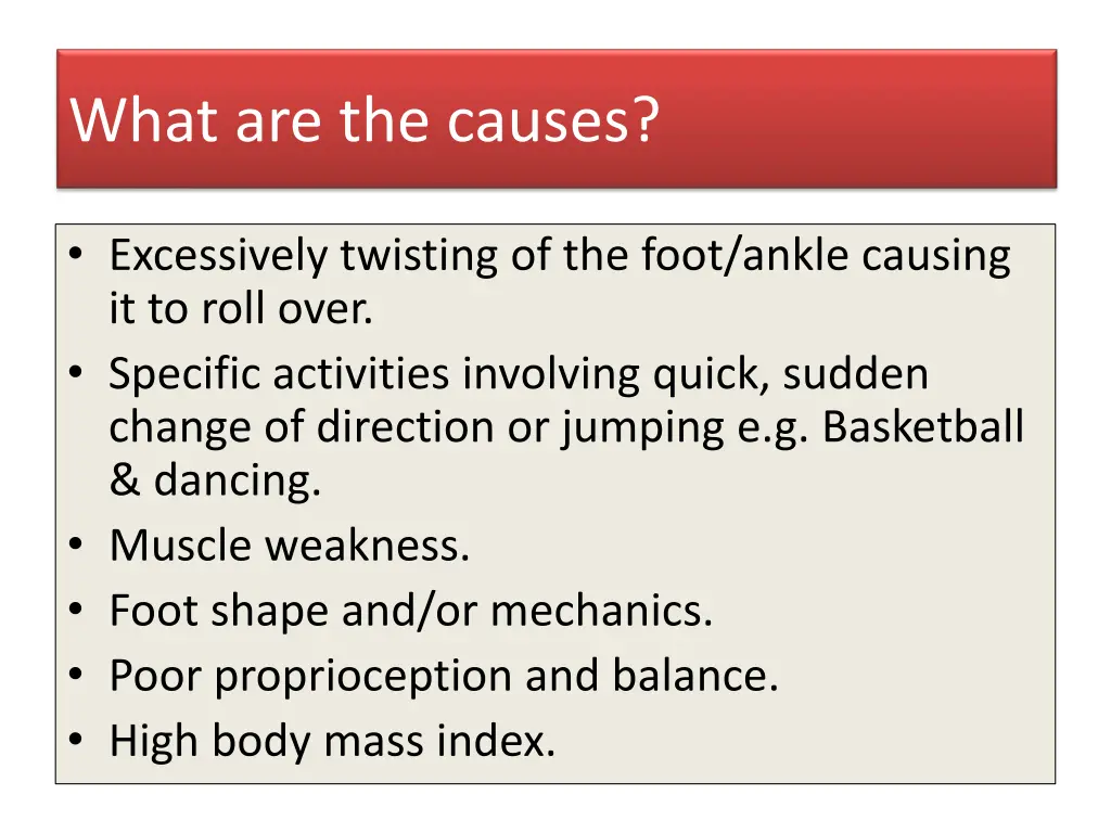 what are the causes what are the causes