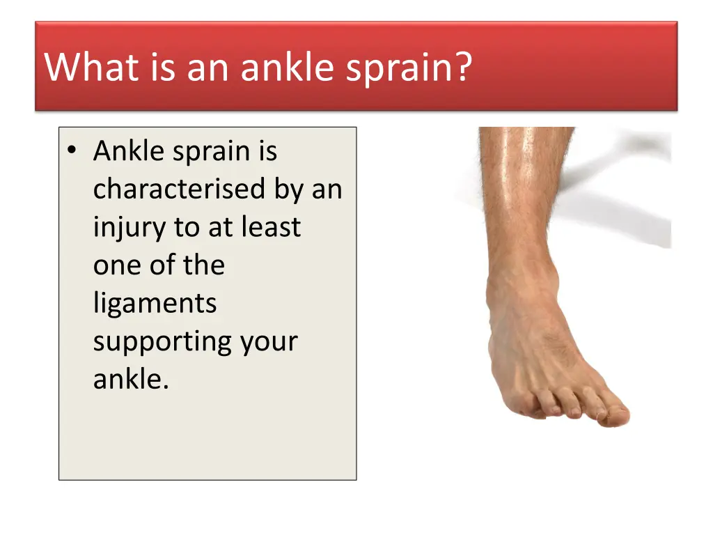 what is an ankle sprain