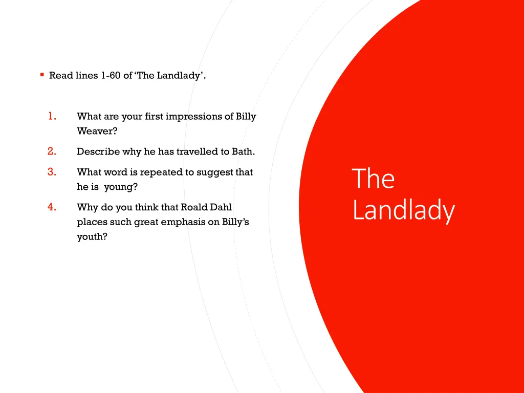 read lines 1 60 of the landlady