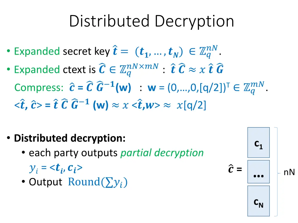 distributed decryption