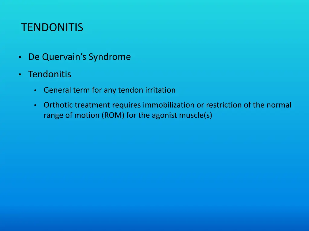 tendonitis