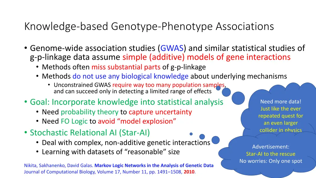 knowledge based genotype phenotype associations