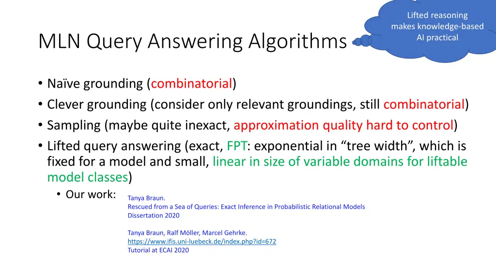 lifted reasoning makes knowledge based