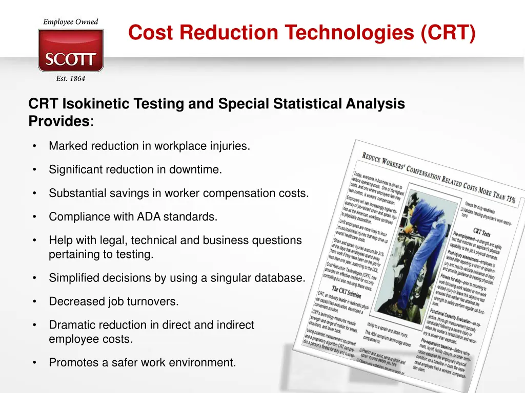 cost reduction technologies crt