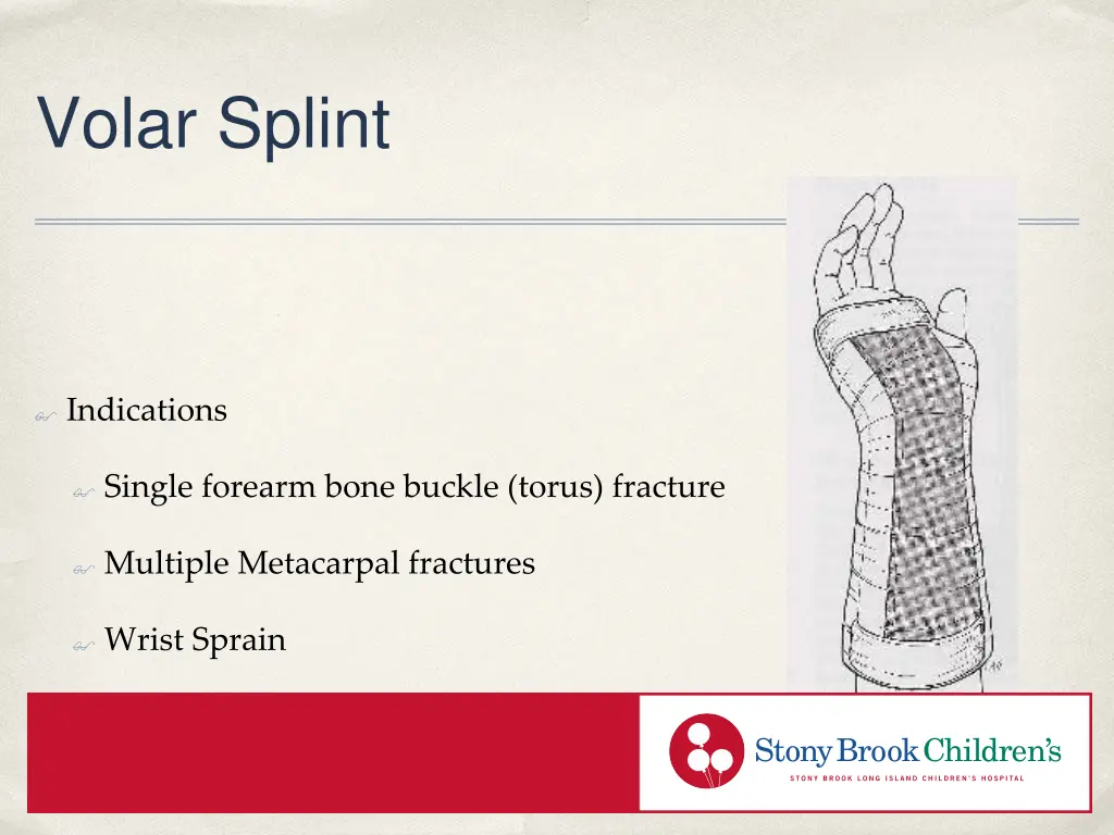 volar splint