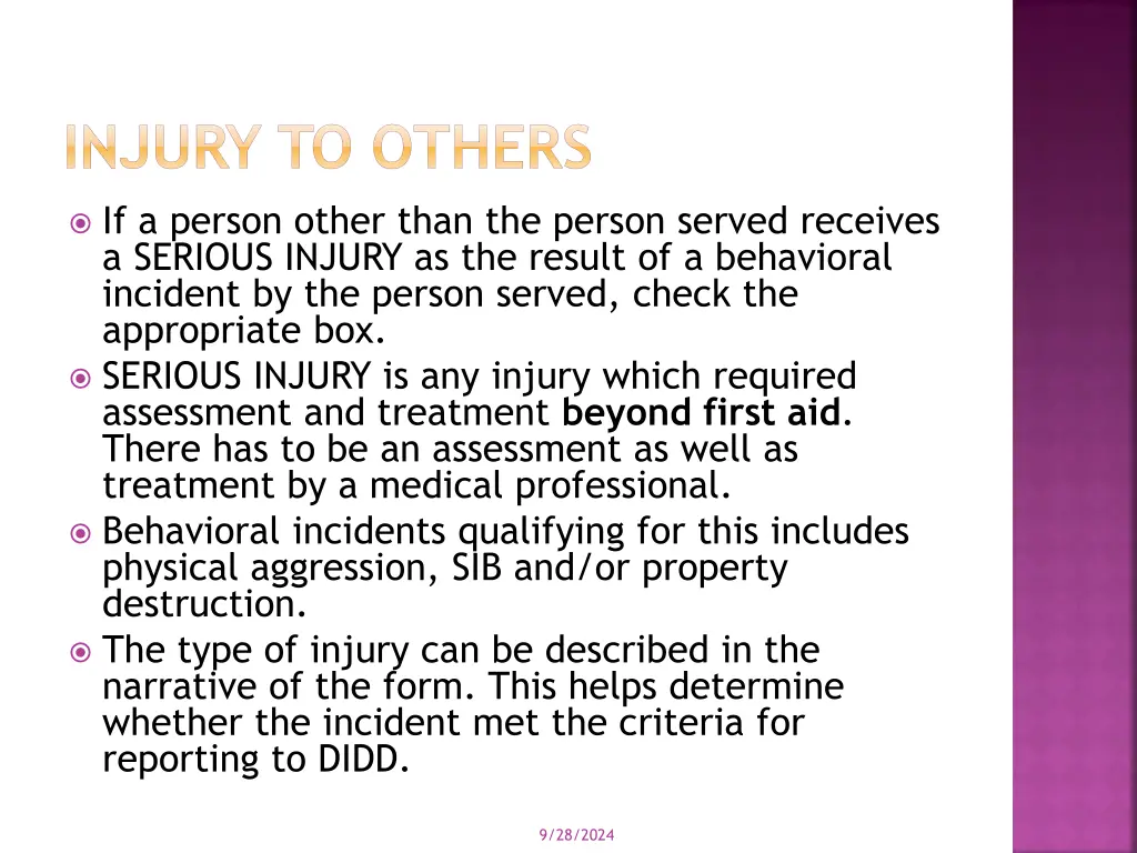 injury to others